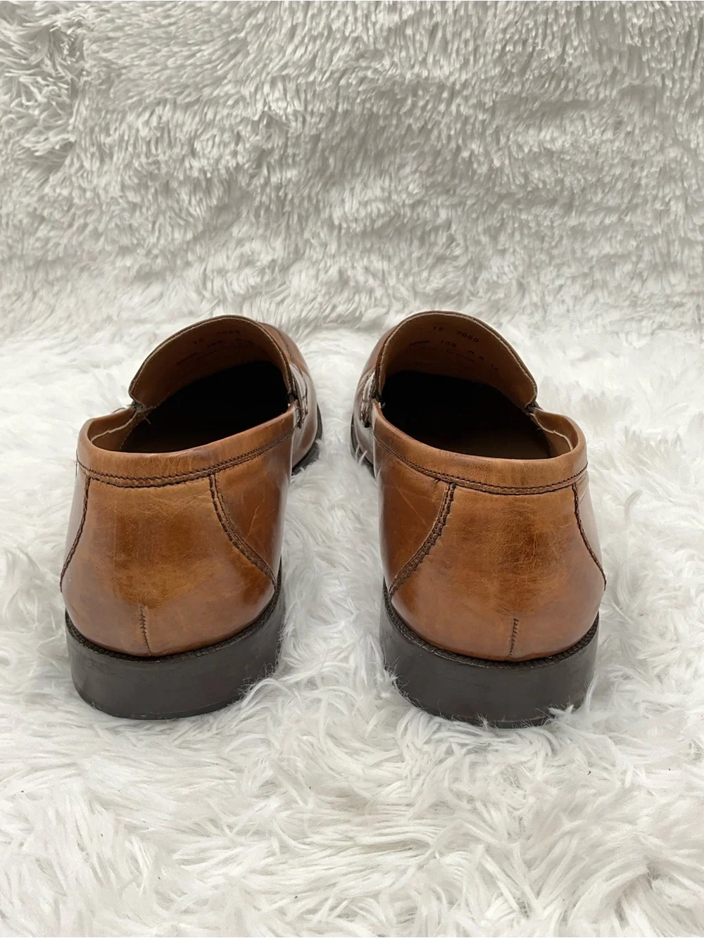 Johnston & Murphy Loafers Size 10.5 Brown Leather Penny Loafers Signature Series